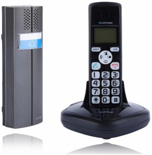 Domofon bezprzewodowy COMWEI D102B, teledomofon, Czarny