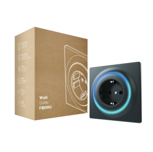 FIBARO Walli Outlet type F (antracyt) | FGWOF-011-8