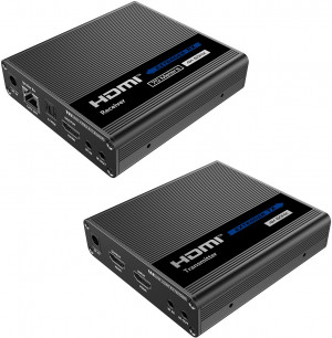 Konwerter HDMI na LAN Spacetronik 4K SPH-676KVM Zestaw