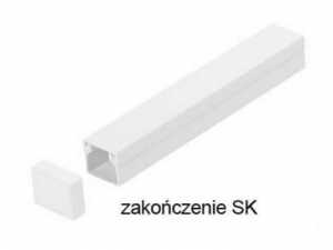 Osprzęt do listew elektroinstalacyjnych, zakończenie BIAŁY SK 25x18 (1szt.)