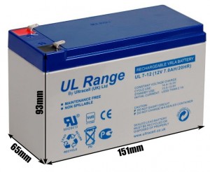 Akumulator AGM ULTRACELL UL 12V 7AH   "żelowy"