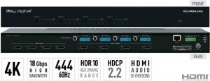 Key Digital Matryca HDMI 4K/18G z niezależnym przełączaniem audio KD-MS4x4G