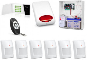 Alarm Satel Micra LED, MPT-300, 6xMPD-300 PET, syg. zew. SPL-5010 R