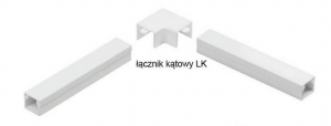 Osprzęt do listew elektroinstalacyjnych, łącznik kątowy BIAŁY LK 14x14 (1szt.)