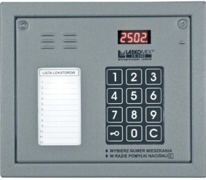 Laskomex CP-2502NP srebrny Panel audio z mini listą lokatorów 
